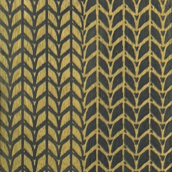 70x70mm hand printed panel - knit 1