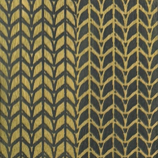 70x70mm hand printed panel - knit 1